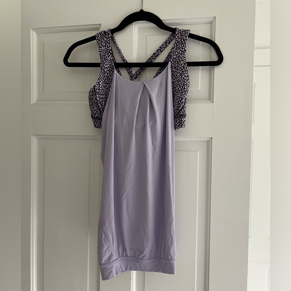 Lululemon Womens Size 6 Purple Built In Bra Sleeveless Tank Top
